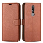 Case Collection Premium Leather Folio Cover for Nokia 2.4 Case (6.5") Magnetic Closure Full Protection Book Design Wallet Flip with [Card Slots] and [Kickstand] for Nokia 2.4 Phone Case