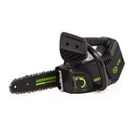 Greenworks GD40TCS Cordless Top Handle Chainsaw with Brushless Motor, 25cm Bar Length, 12m/s Chain Speed, 2.4kg, Auto-Oiler, Kickback Protection WITHOUT 40V Battery & Charger