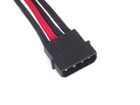 Silverstone 4-pin Molex to 4x SATA cable 30 cm - Black / Red :: SST-PP07-BTSBR