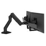 Ergotron HX - Mounting kit (handle, articulating arm, desk clamp mount, grommet mount, 2 pivots, mounting hardware, extension part, hinge bow) - for 2 monitors - matte black - screen size: up to 32"