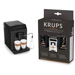 KRUPS Evidence Eco-Design Machine à café automatique, Expresso, Capuccino, Quattro Force, Système One-Touch, 8 boissons préréglées & Kit entretien Full Auto Expresso Broyeur XS530010