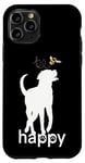 Coque pour iPhone 11 Pro Be Happy Inspirational Labrador retriever Doré/noir/marron