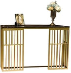 Home Accessories Table Gold Sofa Console Table Marble Entry Table Hall Table TV Console Table with Faux Marble Top and Gold Metal Frame for Living Room Entryway Bedroom Black 39 * 11.8 * 29.5in