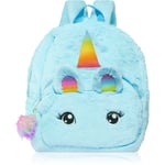 BrushArt KIDS Fluffy unicorn backpack Large rygsæk til børn Blue (29 x 33 cm)