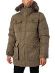 SuperdryChinook Faux Fur Parka Jacket - Dusty Olive Green