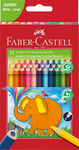 `Faber-Castell - Jumbo Triangular Colour Pencils, Wallet Of  (US IMPORT) TOY NEW
