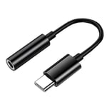 USB C to 3.5mm Jack Headphone Adapter Type C to 3.5mm Aux Earphone Audio Mic Adapter, for HuaweiP40/Mate30/30Pro etc.(Black)