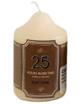 Vitt Pelar Kyrkstil Blockljus 8cm x 5cm (25 timmars brinntid)