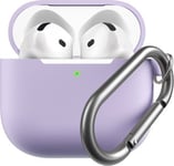Keybudz Elevate Nyckelring - Skyddsfodral I Silikon För Airpods 4:E Generation (Lavendel)
