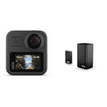 GoPro Max - Waterproof 360 Digital Action Camera with Unbreakable Stabilisation, Touch Screen and Voice Control - Black & Dual Battery Charger + Enduro Battery - Official Accessory