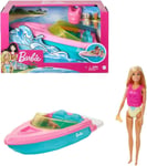 Barbie Doll and Boat Playset with Pet Puppy, Life Vest Accessories, Fits... 