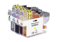 Renkforce Ink Combo Pack Ersätter Brother LC-3211 (LC3211VALDR) Kompatibel Svart, Cyan, Magenta, Gul RF-I-B-LC3211BKCMY RF-5718882