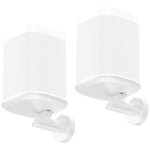 deleyCON 2x Wall Mount for SONOS ONE (SL) & SONOS Play:1 Speaker Mount Fixed Construction Metal - White