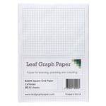 A5 Graph Paper 5mm 0.5cm Squared Cartesian, 30 Loose-Leaf Sheets, Grey Grid