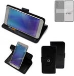 360° Case for Asus Zenfone 10 Wallet Case Universal black leatherette BookStyle