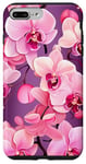 Coque pour iPhone 7 Plus/8 Plus Motif orchidées élégantes fleurs d'orchidée rose