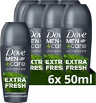 Dove Men+Care Extra Fresh Anti-Perspirant Deodorant Roll-On Pack of 6 Deodorant