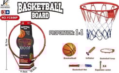 Jokomisiada Basketkorg I Metall För Barn 3+ Skala 1:1 + Kant + Nät + Boll + Pump