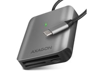 Axagon Cre-S3c, Cf, Mmc, Mmc Mobile, Microsd (Transflash), Microsdhc, Microsdxc, Minisd, Minisdhc, Rs-Mmc, Sd,..., Grå, 5000 Mbit/S, Gjuten Aluminium, Fcc, Ce, Rohs, Usb 3.2 Gen 1 (3.1 Gen 1) Type-C