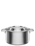 Norden Steel Gryde Med Låg 5,0 L Home Kitchen Pots & Pans Casserole Dishes Silver Fiskars