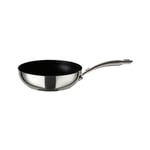 Circulon Ultimum SS Frying Pan, Non-Stick Fry Pan with Edge-to-Edge Induction Base, Modern High-Performance Stainless Steel Cookware, 24cm