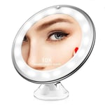 Make Up spejl med LED lys 8/ø23cm - 10X forstørrelse