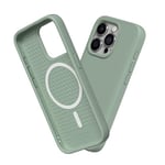 RhinoShield Coque Compatible avec [iPhone 15 Pro] | SolidSuit Compatible avec Magsafe - Coque Fine avec Technologie d'absorption des Chocs et Finition Premium Mate - Vert Sauge