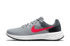 Nike Revolution 6, Sneaker Mixte, Lt Smoke Grey Siren Red DK Smoke Grey, 45.5 EU