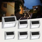6 Paquet] Lampe Solaire Exterieur 3 led ,éclairage Extérieur Solaire Imperméable En Acier Inoxydable pour Clture Jardin Escalier Chemin Patio Allée