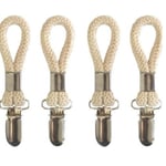 4 st Handduksklämmor Handdukshållare BEIGE beige