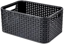 CURVER Style S - storage boxes & baskets (Storage basket, Grey, Rattan, Monotone, Bathroom, Bedroom)