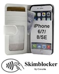 CoverIn Skimblocker Plånboksfodral iPhone SE (2nd Generation) (Vit G623)
