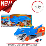 Hot Wheels City Shark Chomp Transporter│Kid's Semi Truck Play Set│4-8yr