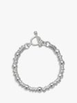 Andea Slinky Ring and Ball Bracelet, Silver
