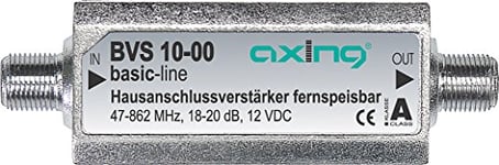 Axing BVS 10-00 Mini amplificateur en ligne pour FM CATV télévision numérique par câble 12 V DC (47-862 MHz)