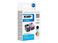 KMP MULTIPACK H168VX - Pack de 2 - noir, couleur (cyan, magenta, jaune) - compatible - cartouche d'encre - pour HP Deskjet 11XX, 21XX, 36XX; ENVY 45XX; Officejet 38XX, 46XX, 52XX