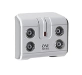 One For All Signal Booster/Splitter for TV - 4 Outputs (14x amplified) - Plug and Play - For interference free reception - Full HD compatible - white - SV9604