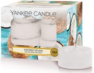 Yankee Candle Tea Light Scented Candles | Coconut Splash | 12 Count