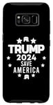 Coque pour Galaxy S8 Donald Trump 2024 Take America Back Trump américain