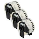 vhbw 3x Rouleau d'étiquettes 50mm x 30,48m (1 étiquette) compatible avec Brother PT QL-800, QL720NW imprimante d'étiquettes - premium