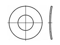 Toolcraft To-6854556 Fjederskive Indvendig Diameter: 3.5 Mm Din 137 Rustfrit Stål V2a A2 100 Stk