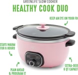 GreenLife Cook Duo Healthy Ceramic Nonstick Programmable 6 Quart Slow Cooker