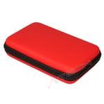 Hard Protective Carry Storage Case Cover With Zip Nintendo 2DS XL + Games - Red
