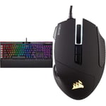 Corsair K95 Platinum XT RGB Mechanical Gaming Keyboard- Black & Scimitar ELITE RGB Optical MOBA/MMO Gaming Mouse - Black