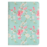 32nd Floral Series - Design PU Leather 360 Folio Case Cover with Stand for Apple iPad 10.2" 7th Gen (2019), 8th Gen (2020) and 9th Gen (2021) & iPad Pro 2 10.5" (2017) - Spring Blue
