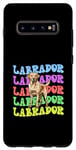 Coque pour Galaxy S10+ Funny Labrador Retriever Dog Lovers Mom And Dad Groovy