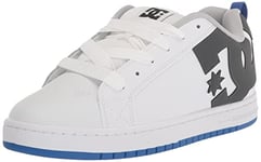 DC Shoes DC Court Graffik Chaussures de Skate décontractées pour Homme, Blanc, Gris, Bleu, 40 EU