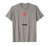 Cute Black and Tan Dachshund Weenie Love Balloon Funny Gift T-Shirt
