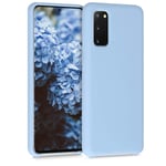 kwmobile TPU Silicone Case Compatible with Samsung Galaxy S20 - Case Slim Phone Cover with Soft Finish - Light Blue Matte
