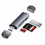 6 In 1 Multifunction USB 3.0 Card Reader U Disk TYPE-C Flash Drive Minne Kort för Adapter Phone Barbar Dator